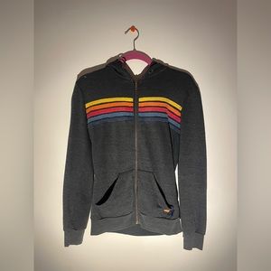 Aviator Nation 5 Stripe Navy Hoodie Size M